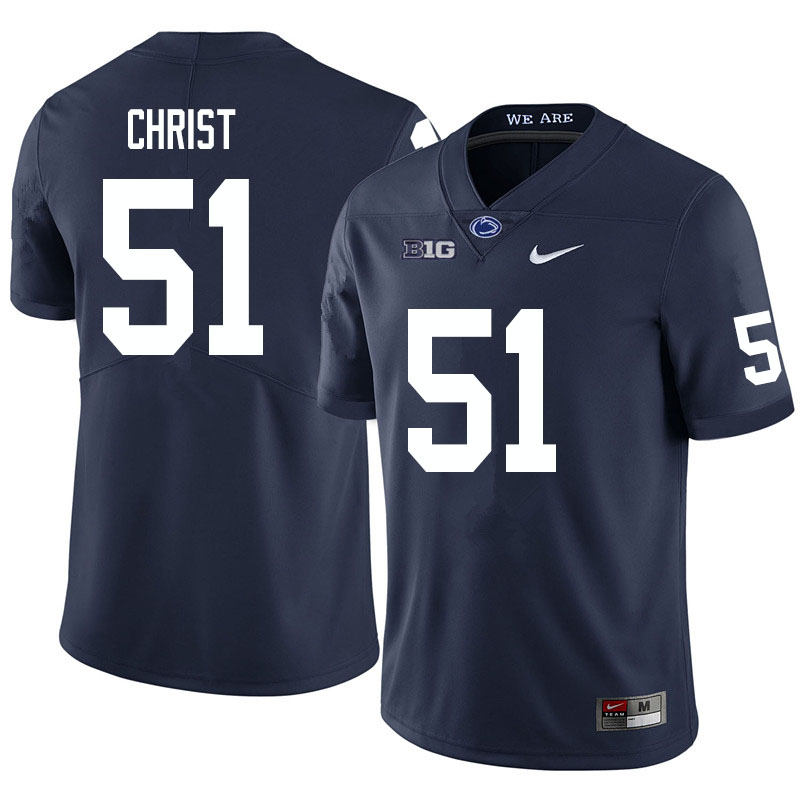 NCAA Nike Men's Penn State Nittany Lions Jimmy Christ #51 College Football Authentic Navy Stitched Jersey UFQ3898HU
